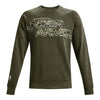 Polera manga larga UA Rival Fleece Camo Script para hombre