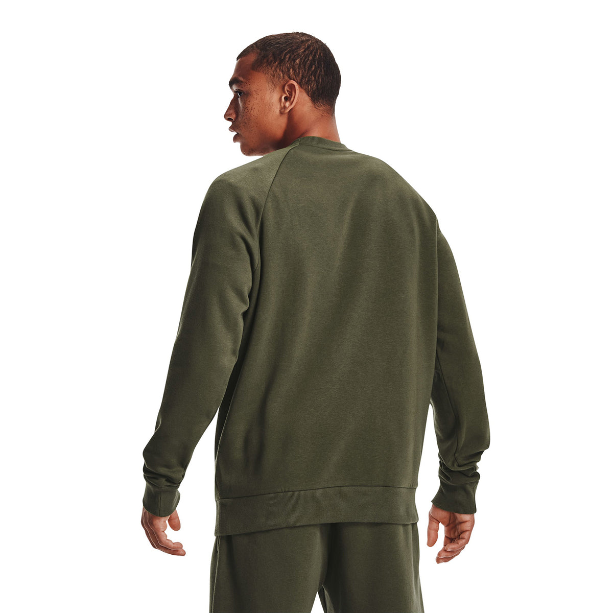 Polera manga larga UA Rival Fleece Camo Script para hombre