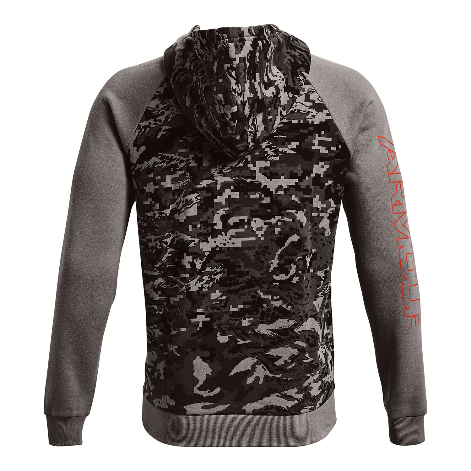 Polera manga larga UA Rival Fleece Camo Script para hombre