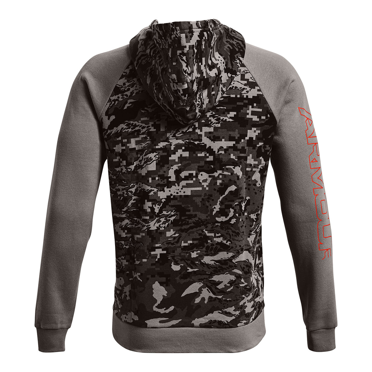 Polera manga larga UA Rival Fleece Camo Script para hombre