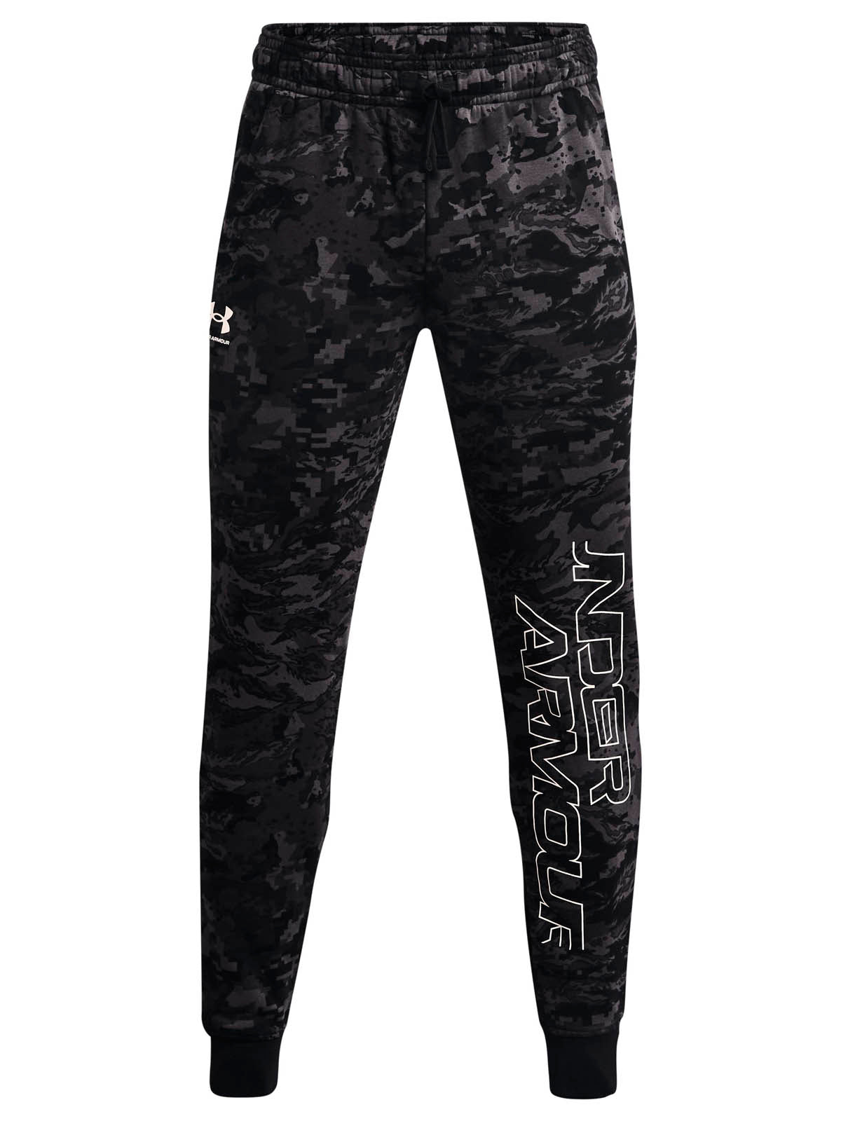 Joggers UA Rival Fleece Camo Script para hombres
