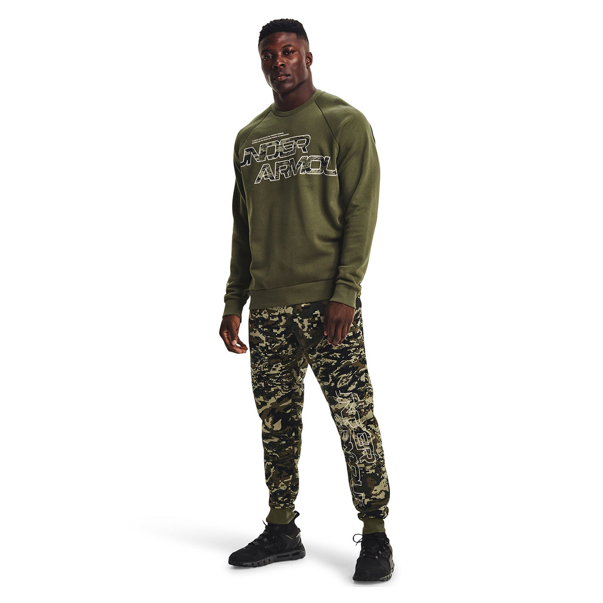 Joggers UA Rival Fleece Camo Script para hombres