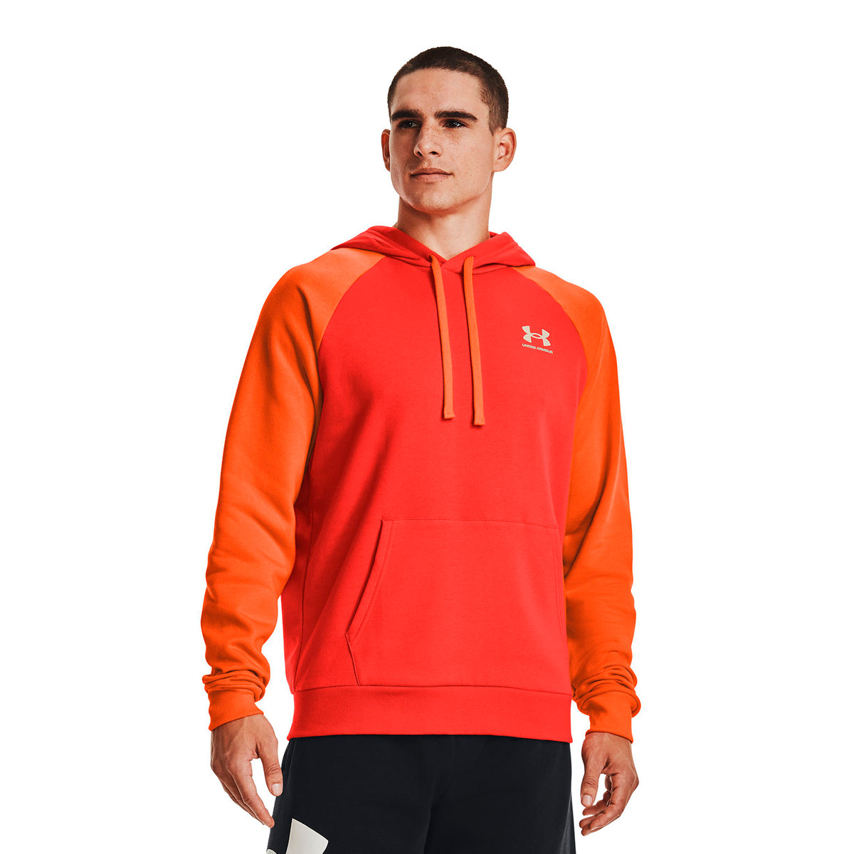 Polerón con gorro UA Rival Fleece Colorblock para hombre