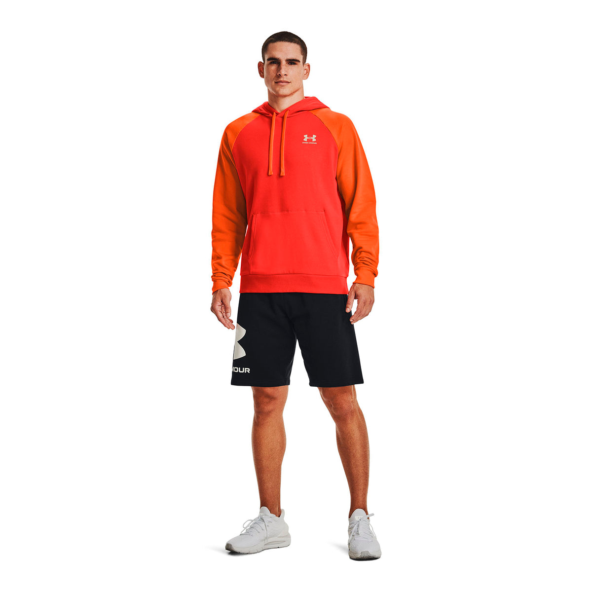 Polerón con gorro UA Rival Fleece Colorblock para hombre