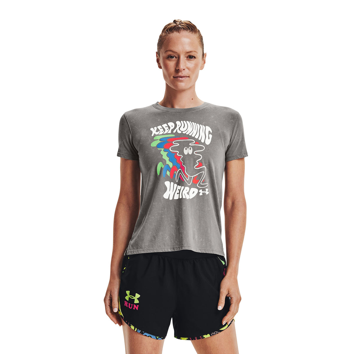 Polera UA Keep Run Weird Graphic para mujer