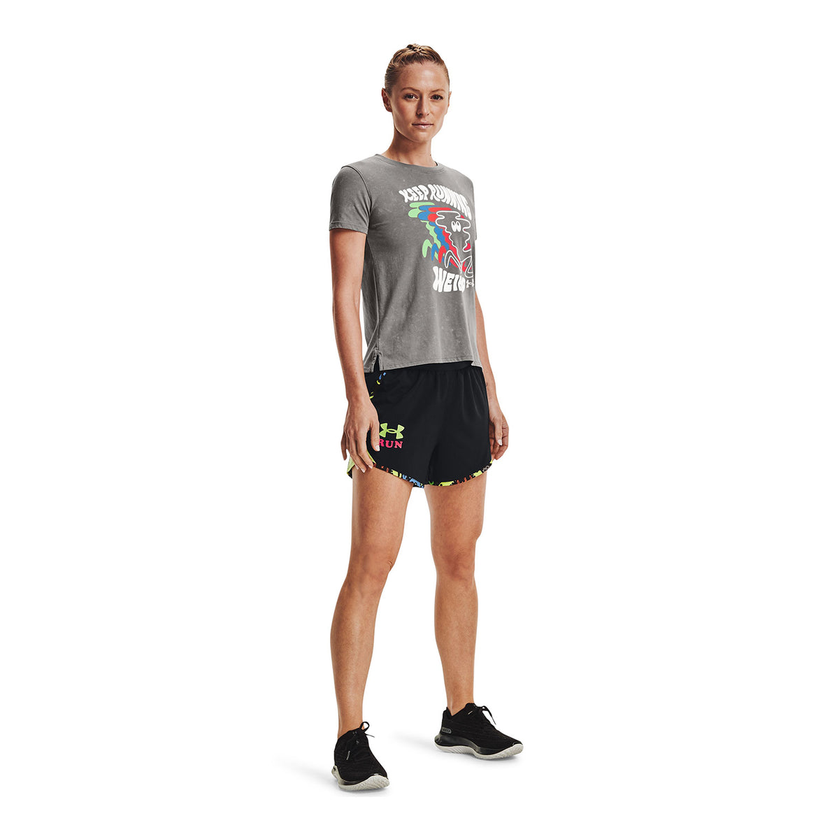 Polera UA Keep Run Weird Graphic para mujer
