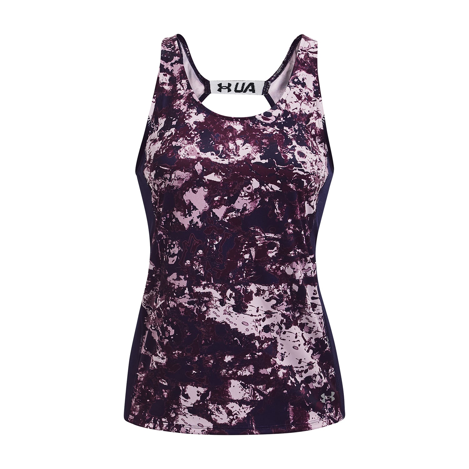 Polera sin mangas UA Fly-By Printed para mujer