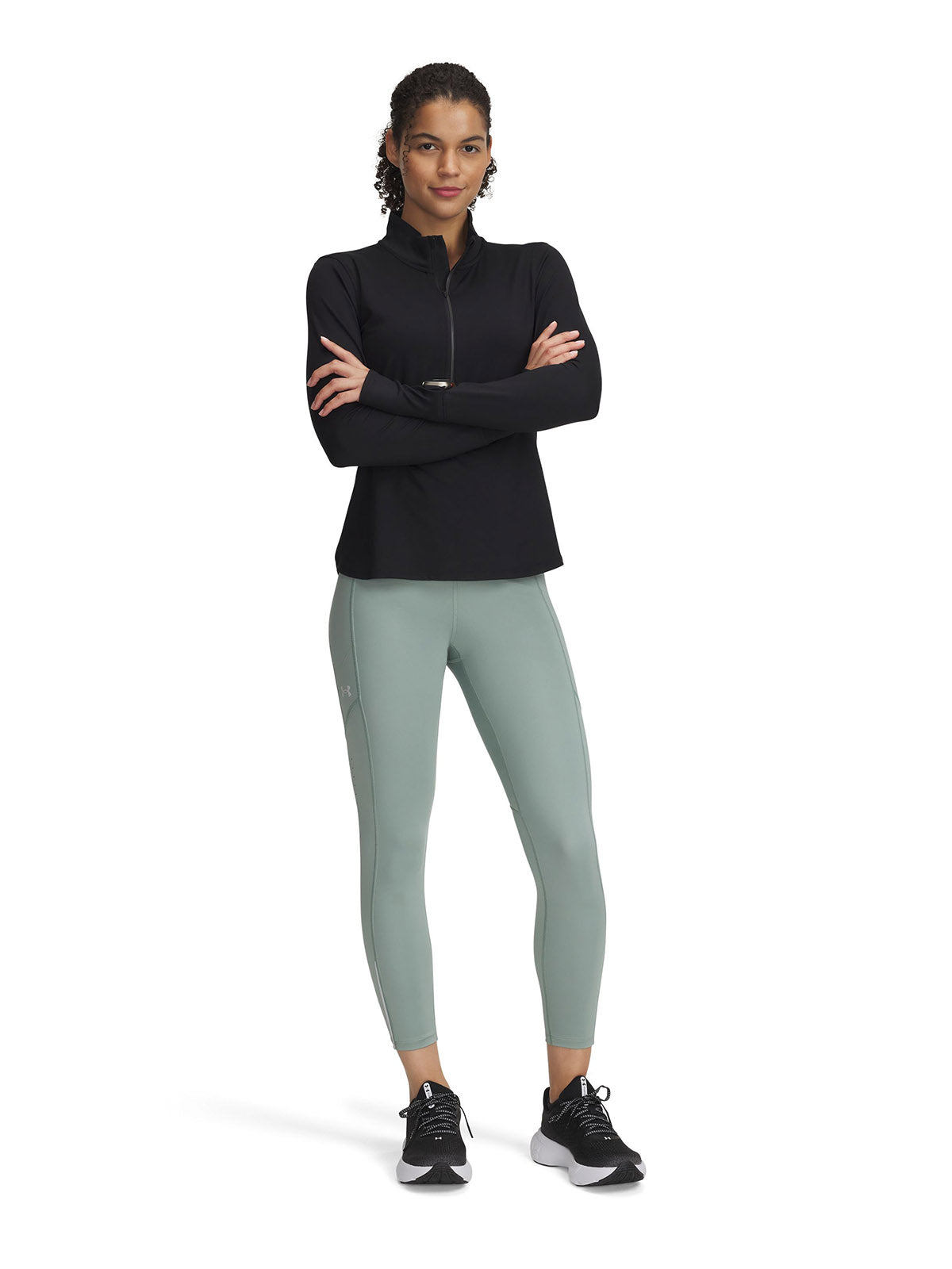 Calzas Under Armour launch verde para mujer