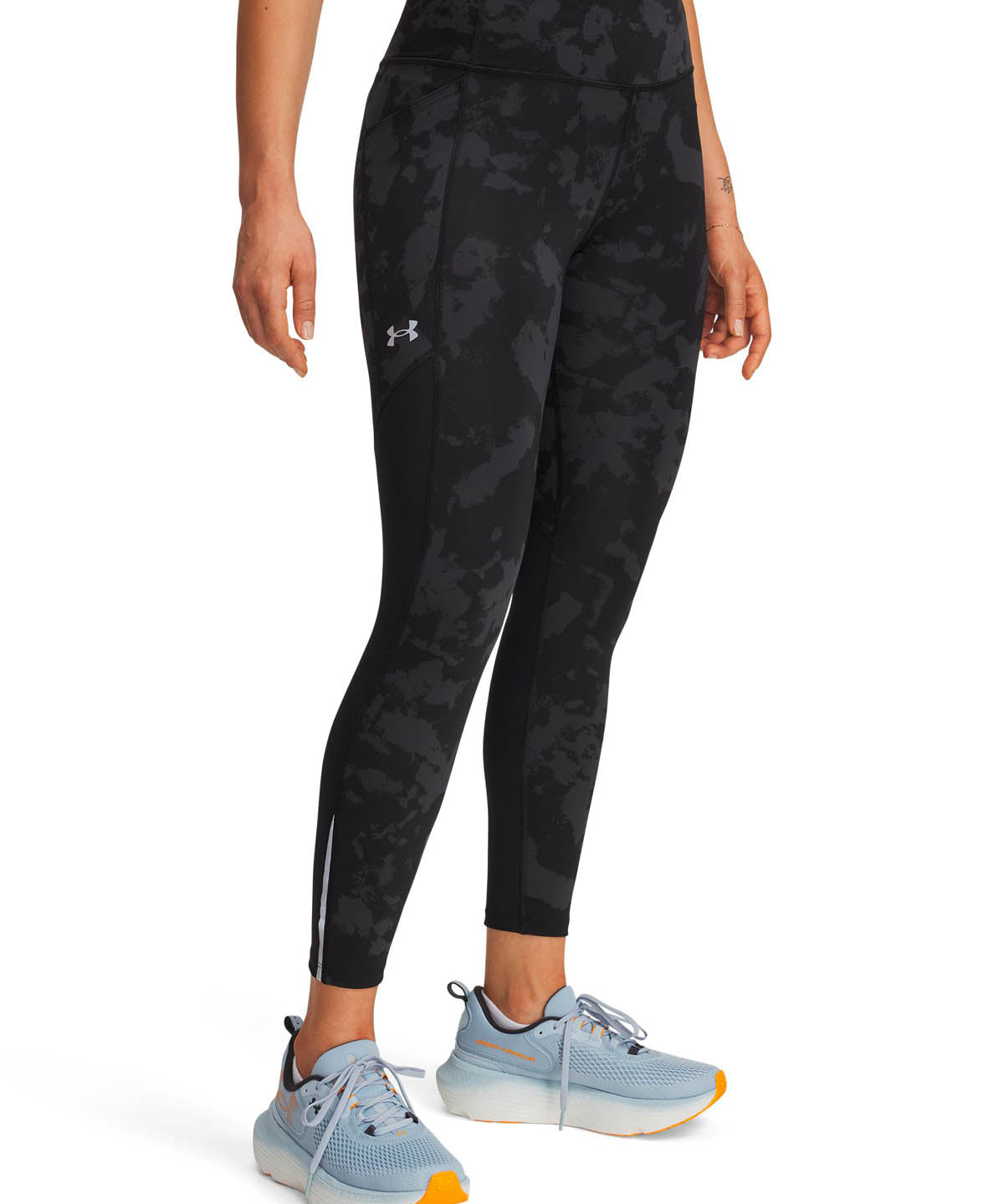 Calza Running para Mujer Launch Ankle Print Negro Under Armour