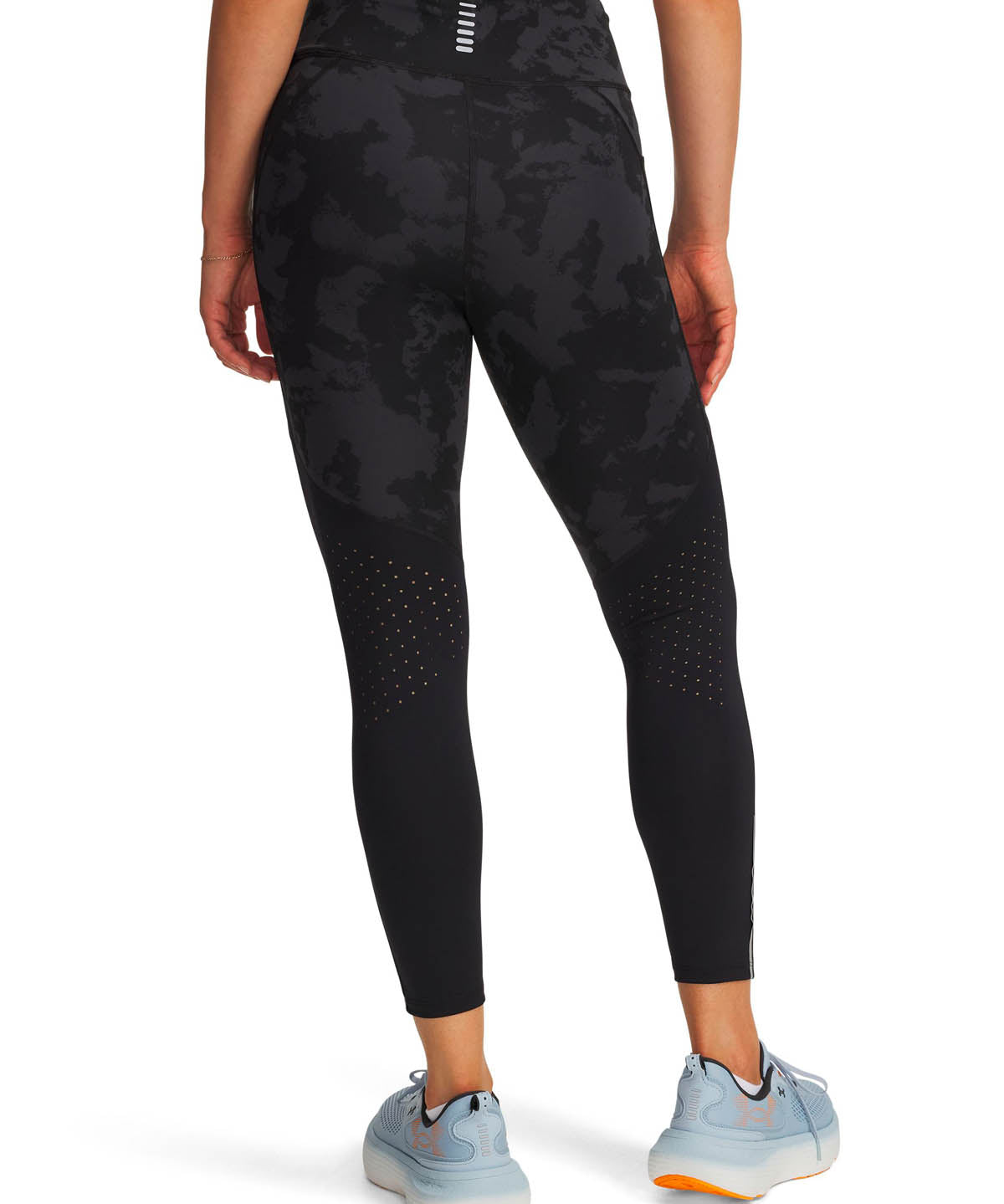 Calza Running para Mujer Launch Ankle Print Negro Under Armour