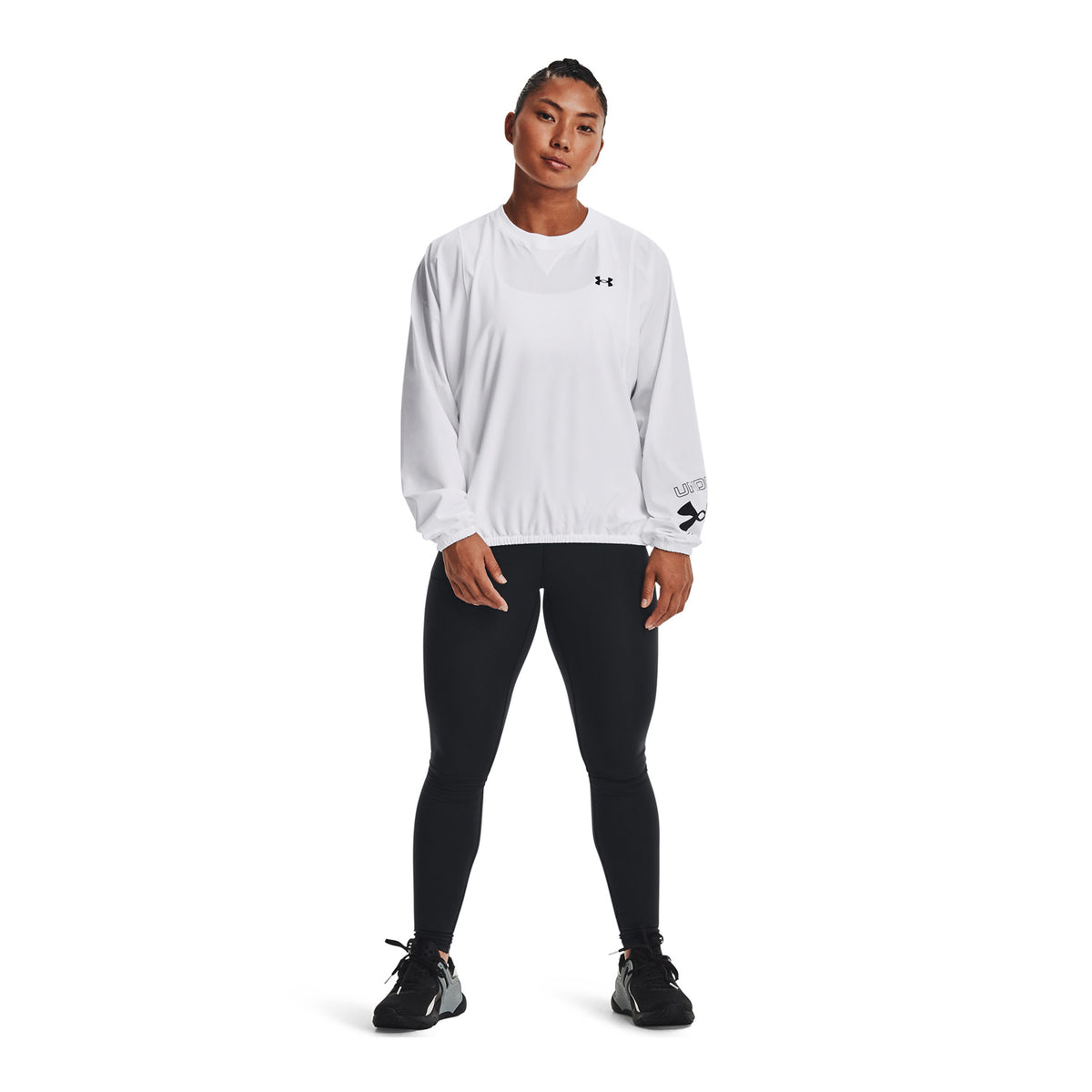 Polerón UA Woven Graphic Crew para mujer