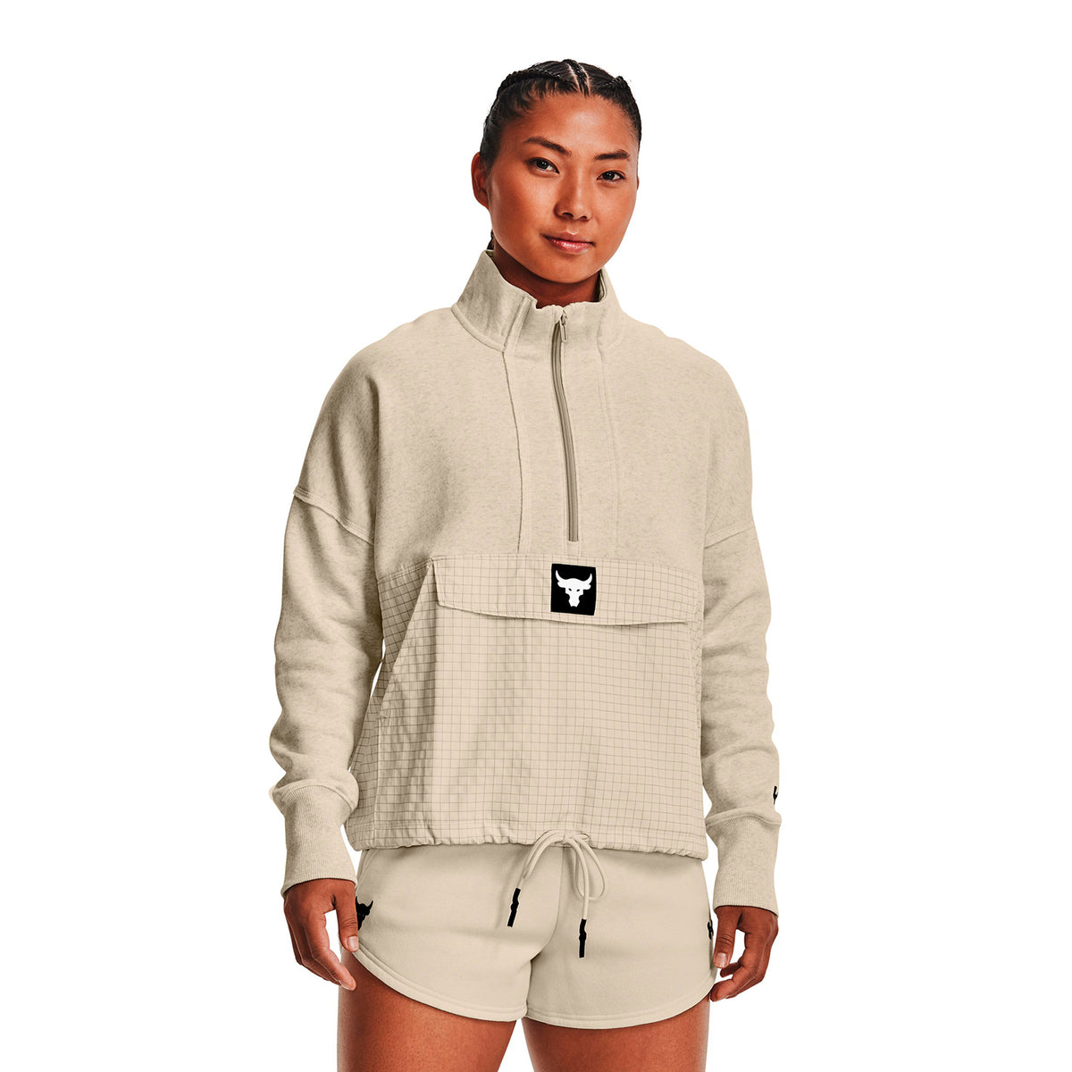 Polerón Project Rock Rival Fleece ½ Zip para mujer