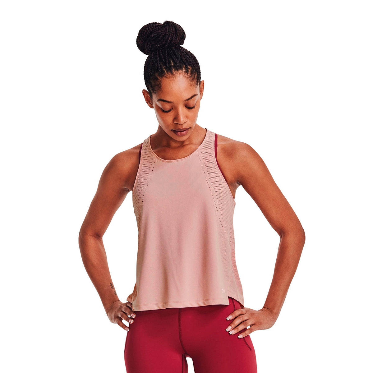 Polera sin mangasUA Engineered Knit para mujer