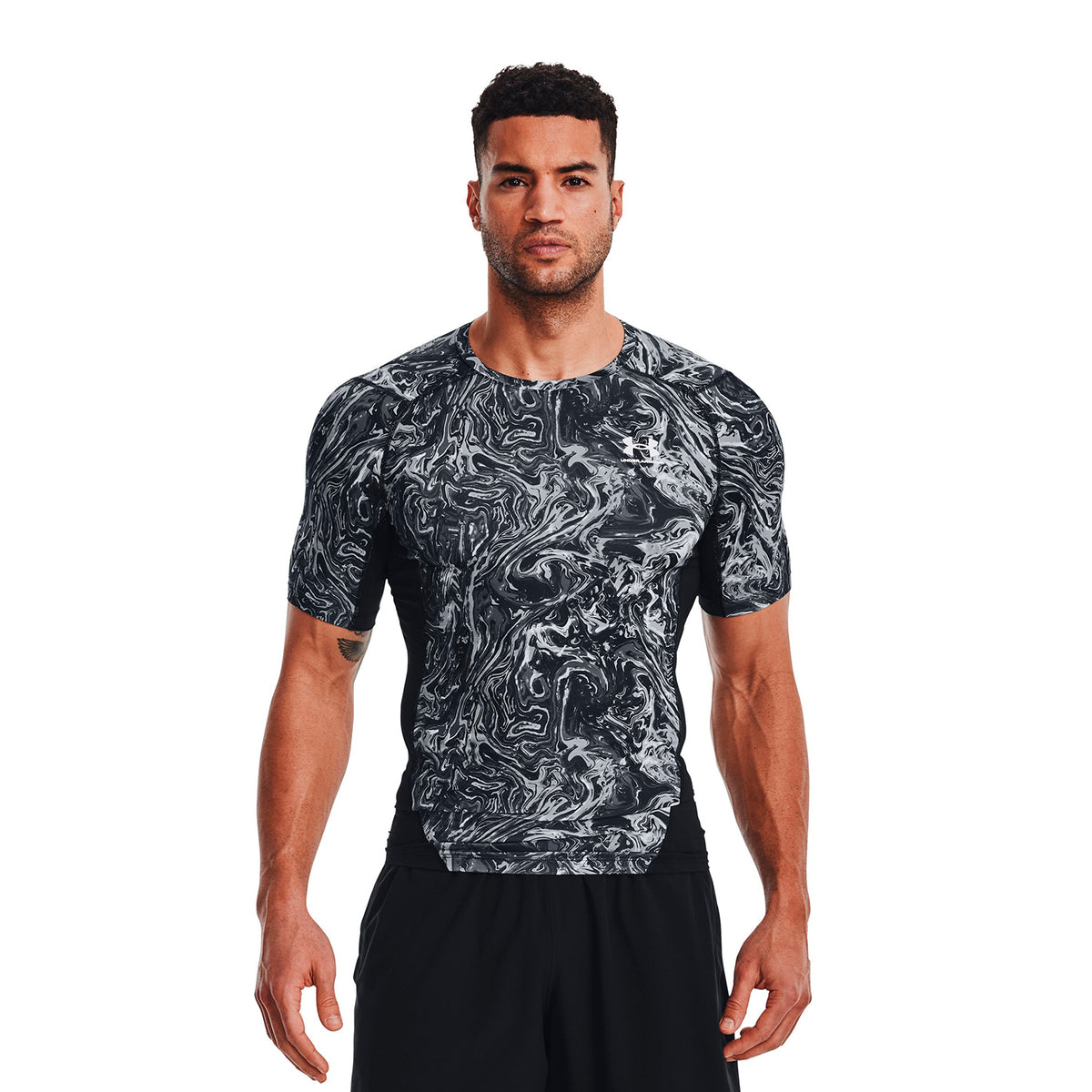 Polera de compresión manga corta HeatGear® Print para hombre