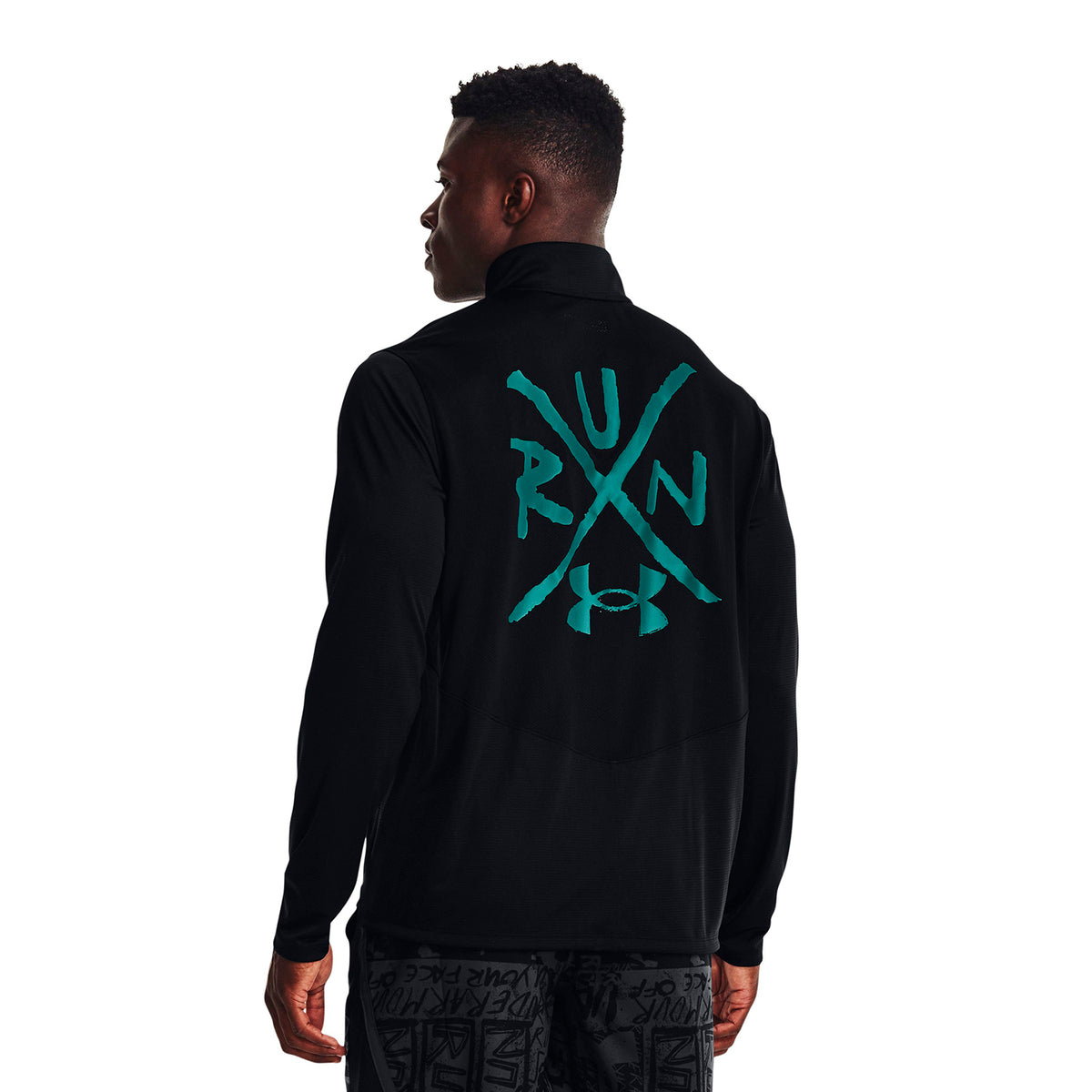 Polera manga larga UA Destroy All Miles 1/2 Zip para hombre