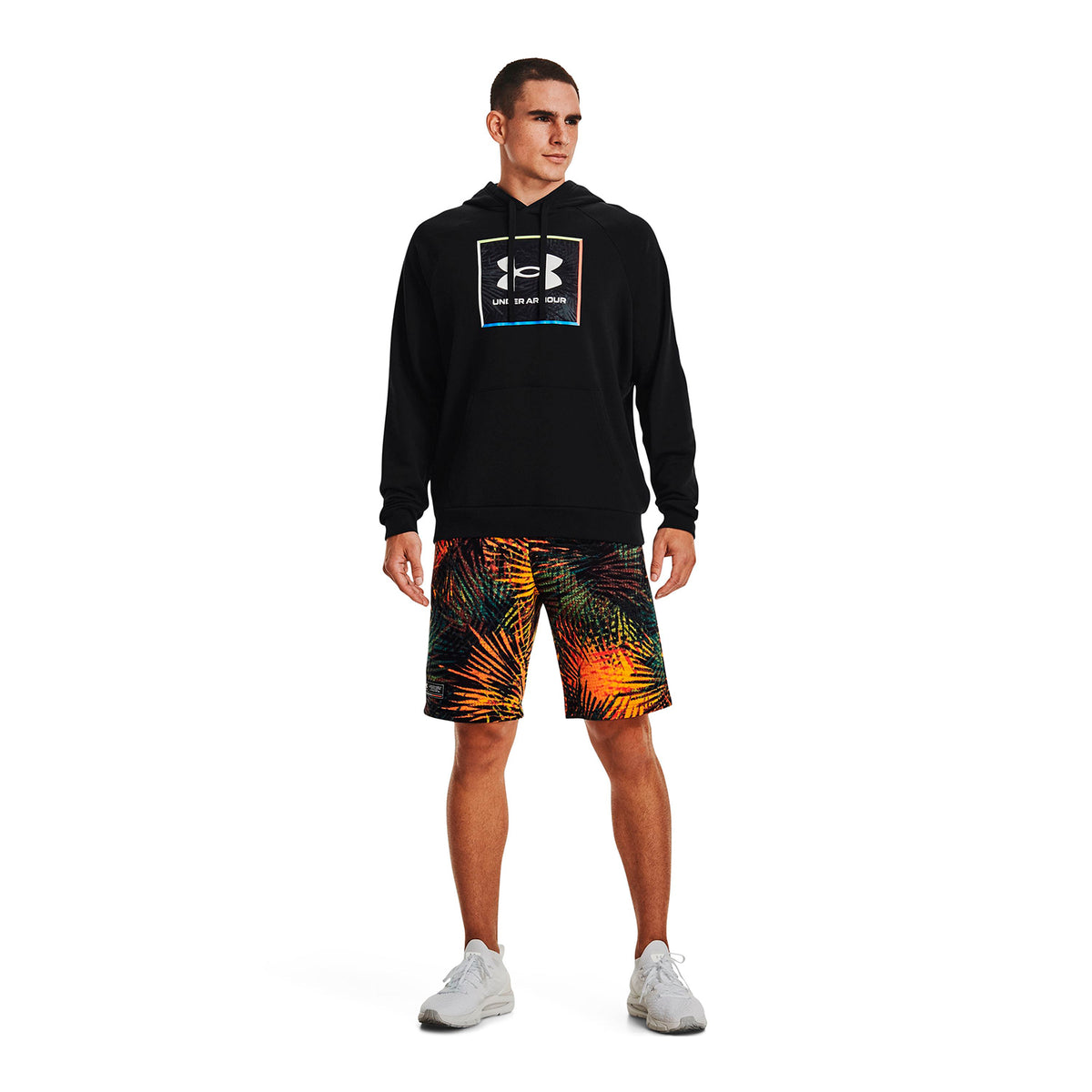 Shorts UA Rival Fleece Sport Palm para hombre