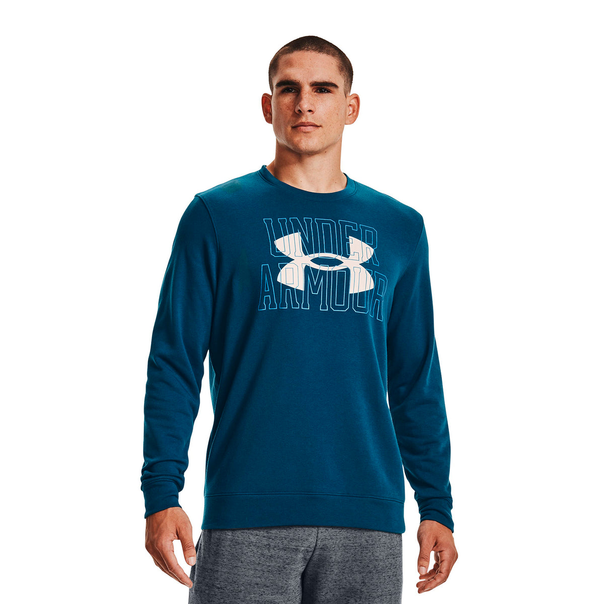 Polerón UA Rival Terry Logo Crew para hombre