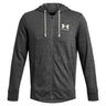 Poleron Lifestyle para hombre Rival Terry Full-Zip gris Under Armour