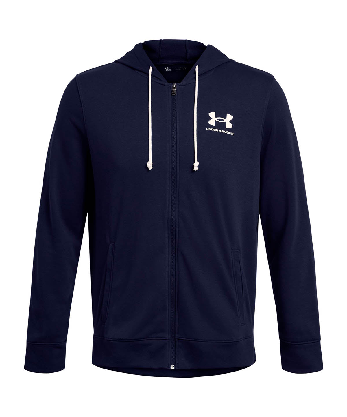 Polerón Under Armour Rival terry con cierre azul marino para hombre