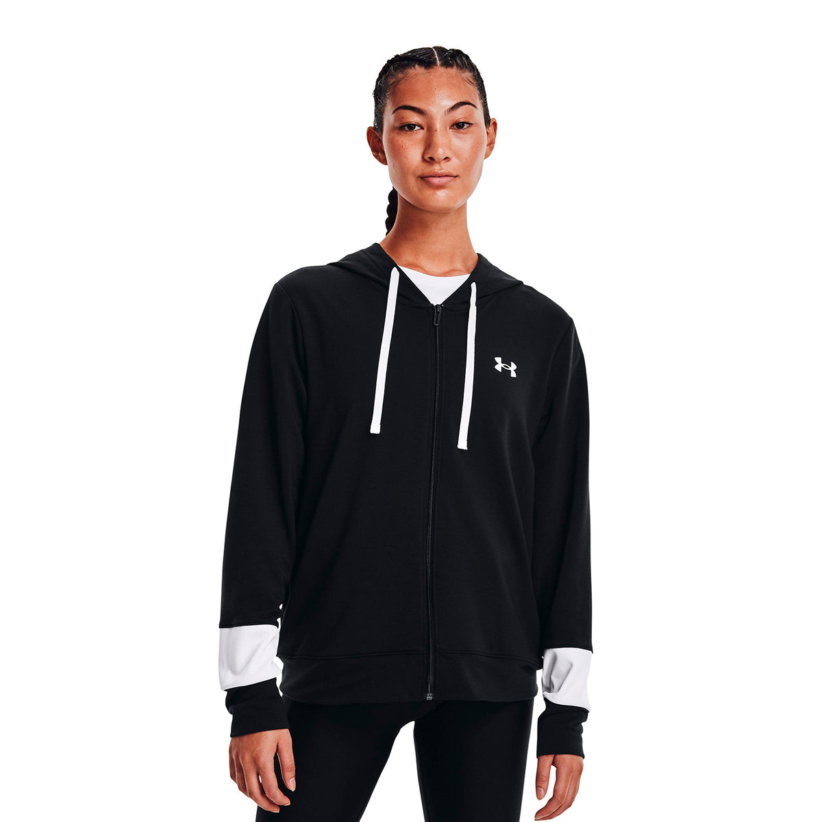 Polerón UA Rival Terry Colorblock Full-Zip para mujer