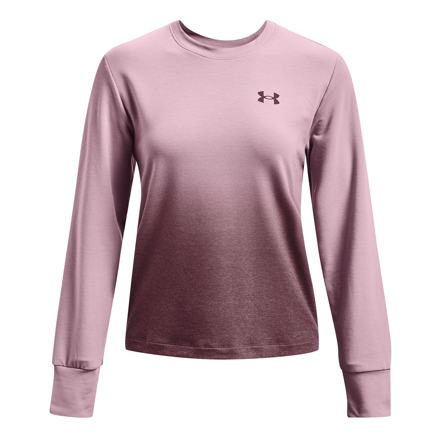 Polera manga larga UA Rival Terry Gradient Crew para mujer