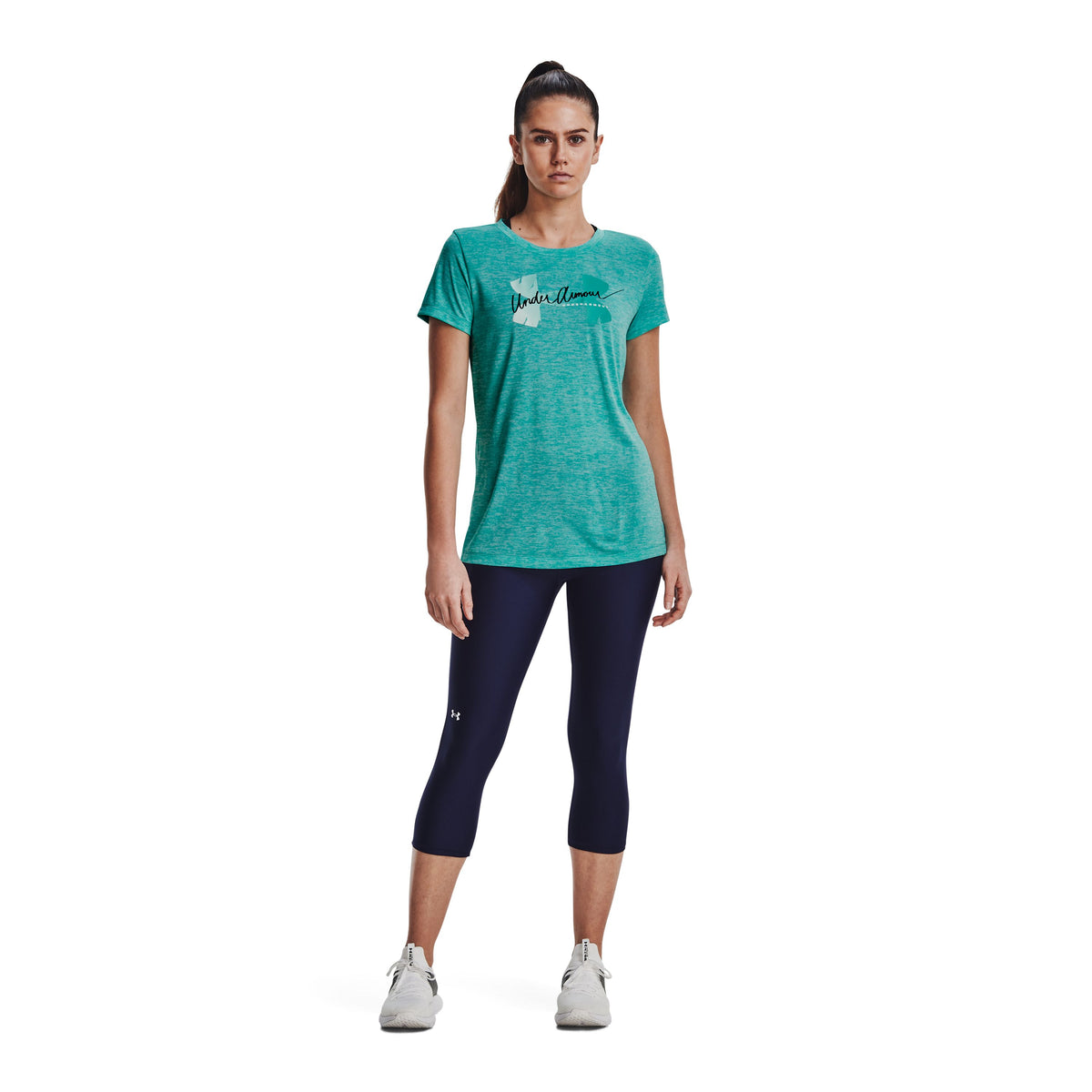 Polera UA Tech™ Twist Script Logo para mujer