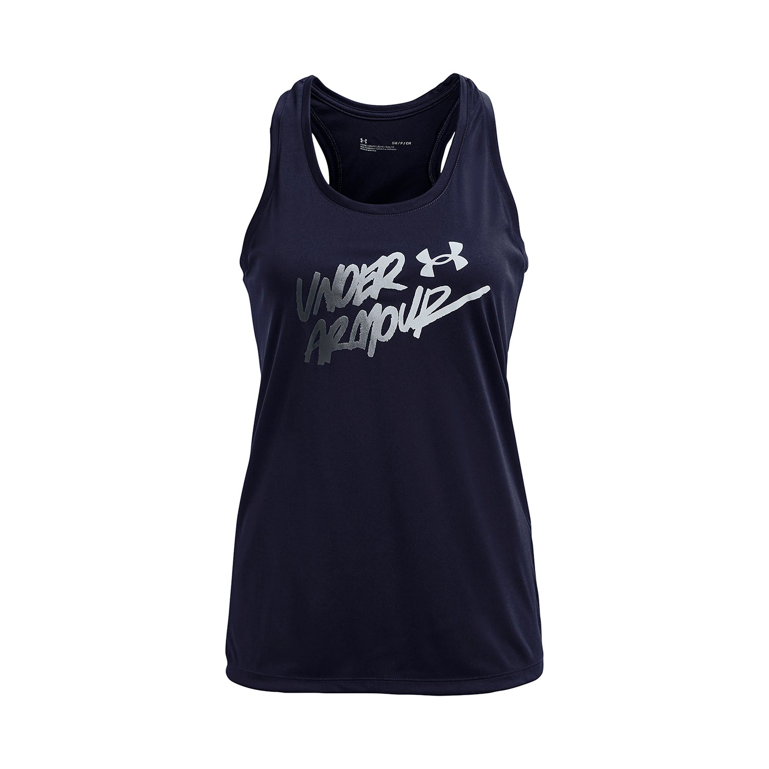 Polera sin mangas UA Velocity Wordmark para mujer