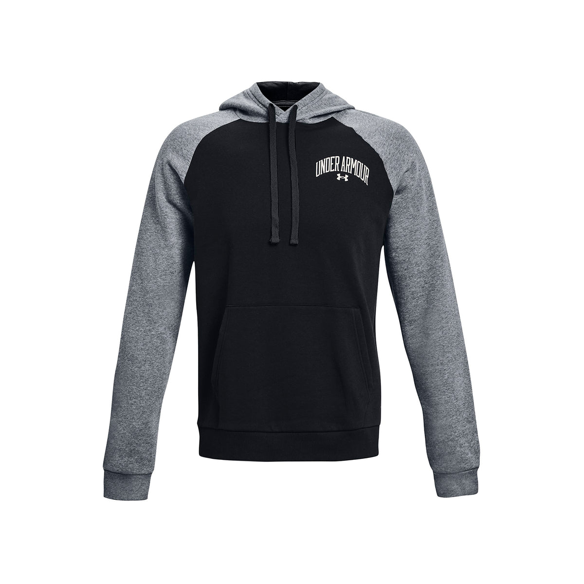 Polerón con gorro UA Rival Fleece Wordmark Colorblock para hombre