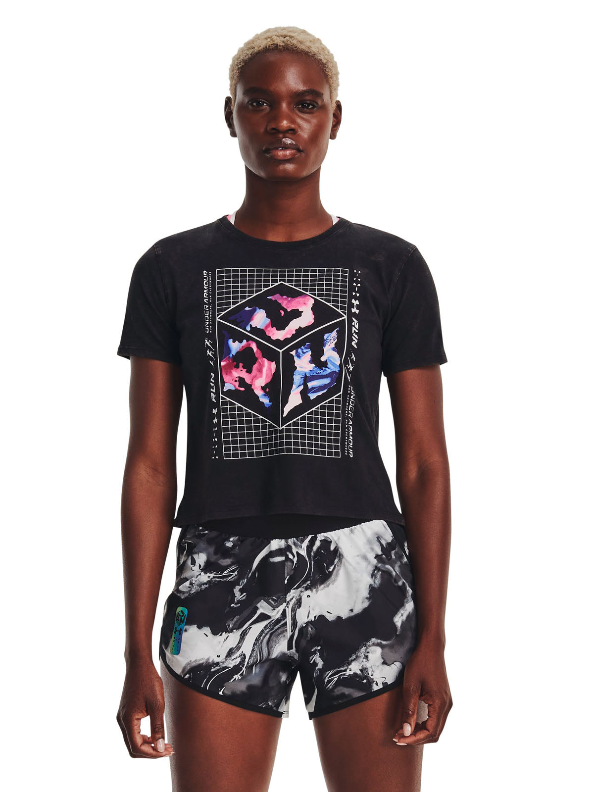 Polera manga corta UA Run Anywhere para mujer