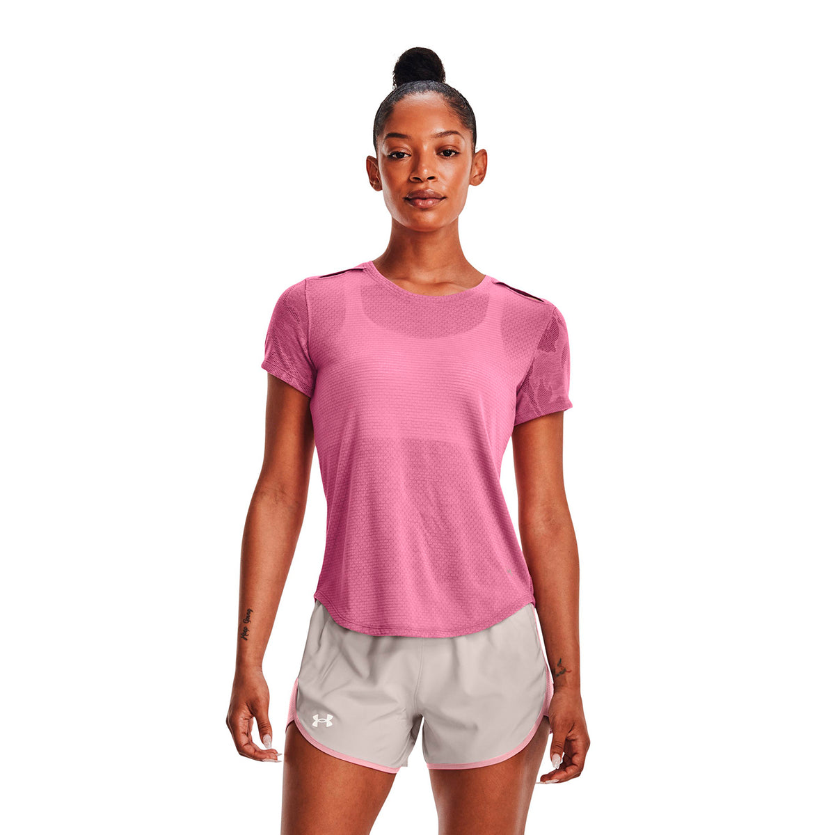 Polera UA Streaker SnowCloud para mujer