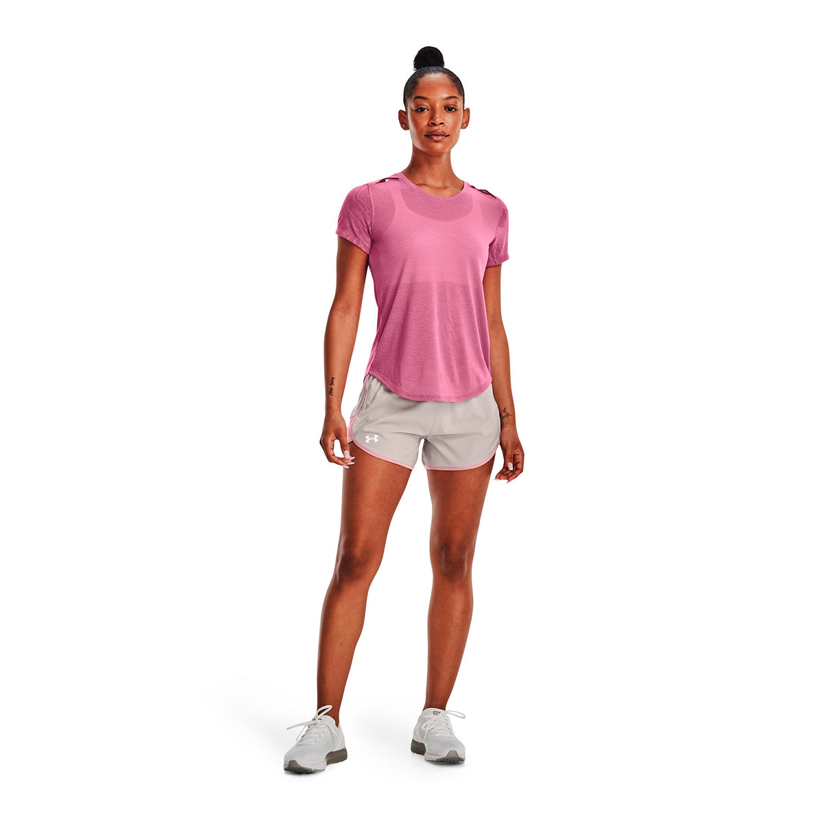 Polera UA Streaker SnowCloud para mujer