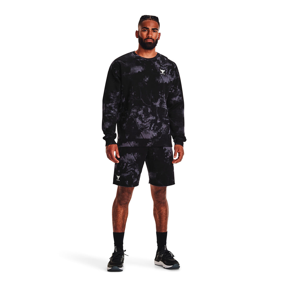 Polerón Project Rock Rival Fleece Disrupt Printed Crew para hombre