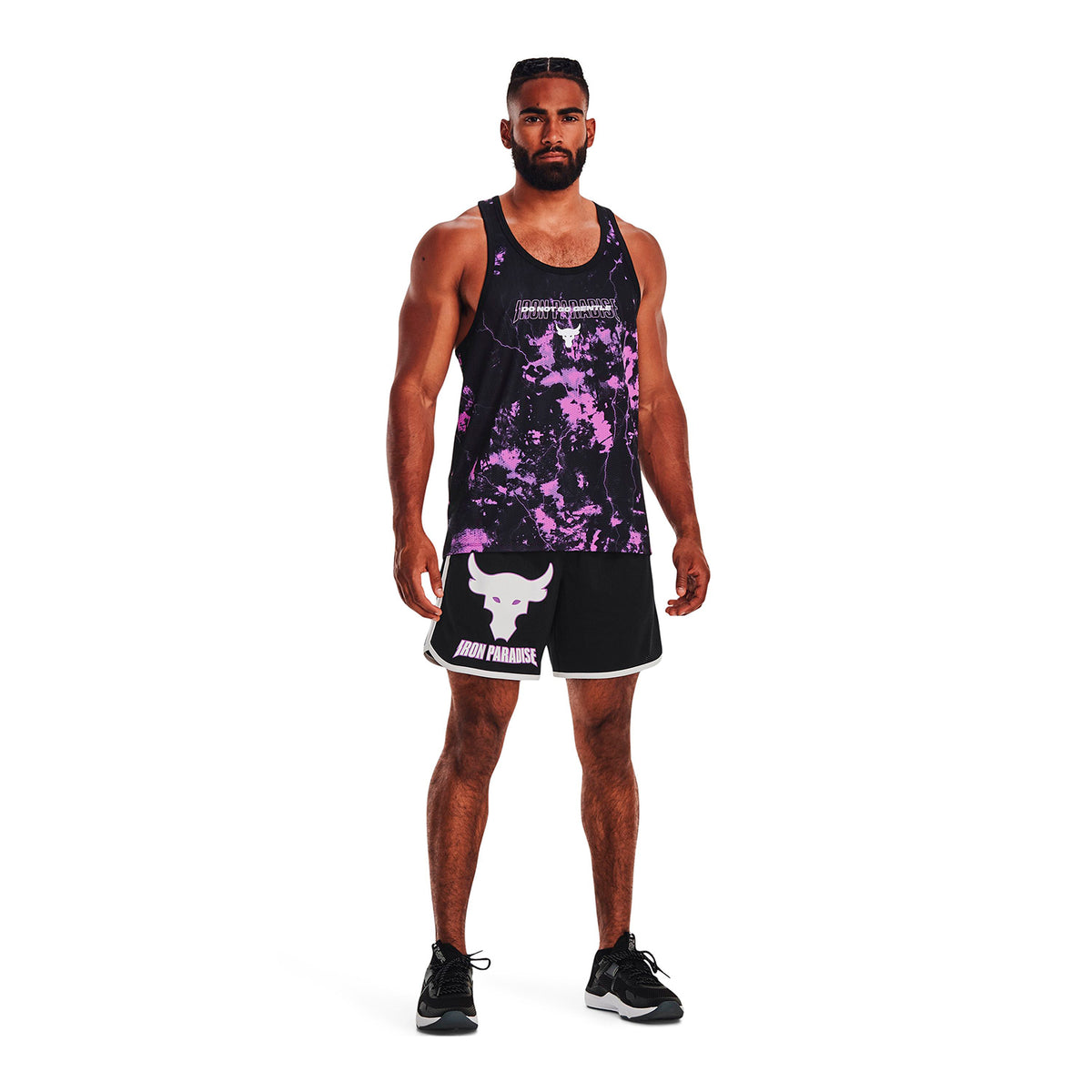 Polera sin mangas Project Rock Printed Mesh para hombre