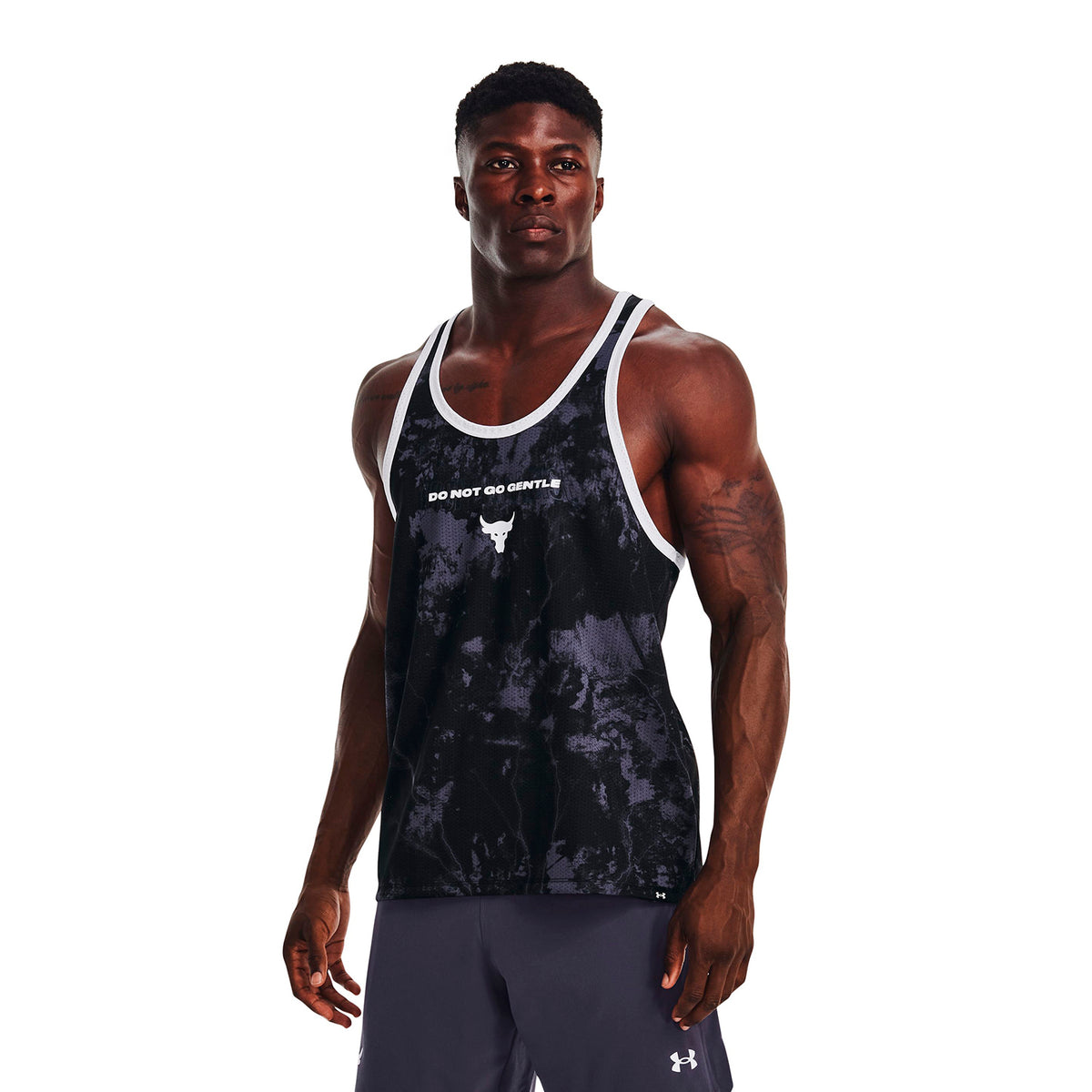 Polera sin mangas Project Rock Printed Mesh para hombre