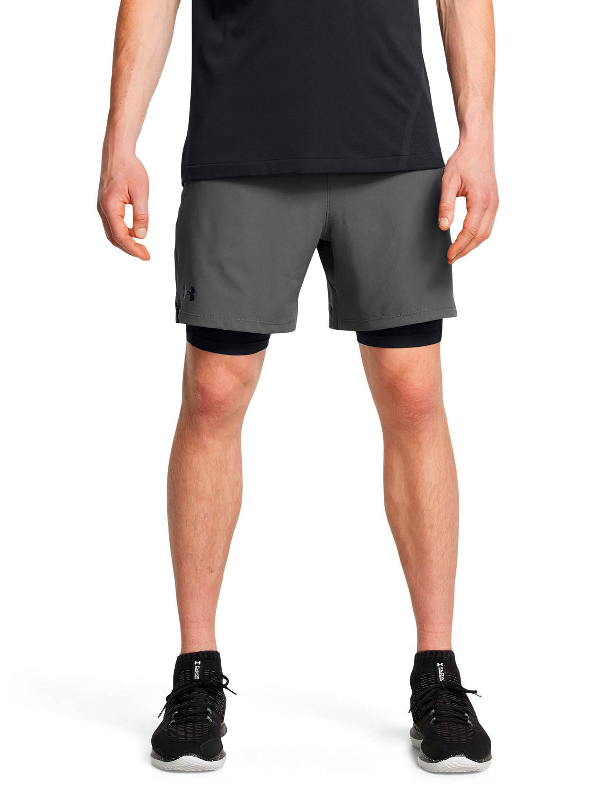 Shorts Under Armour vanish woven 2-en-1 gris para hombre