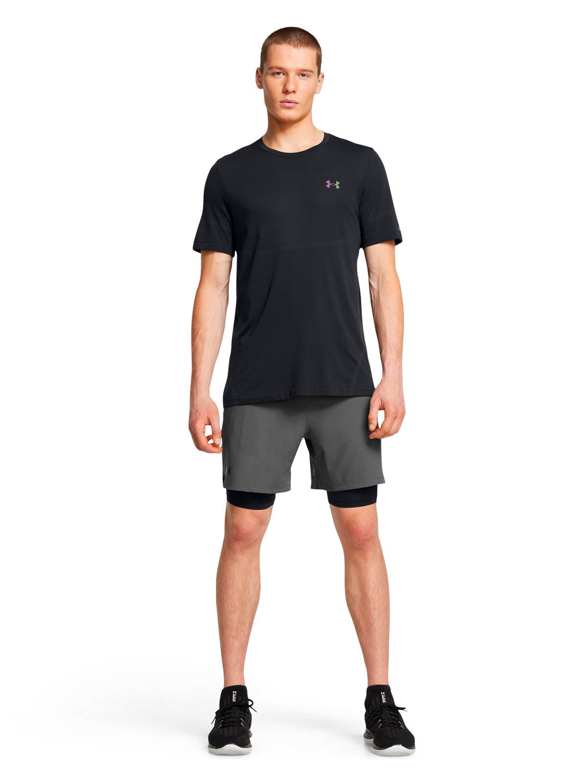Shorts Under Armour vanish woven 2-en-1 gris para hombre