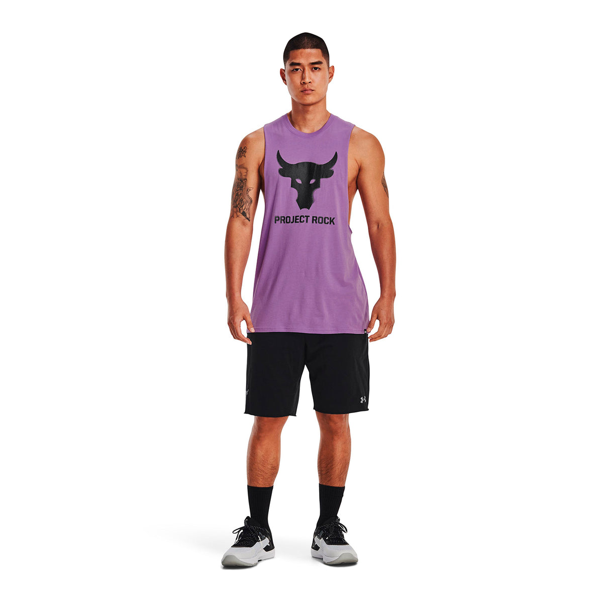 Polera sin mangas Project Rock Brahma Bull para hombre Under Armour