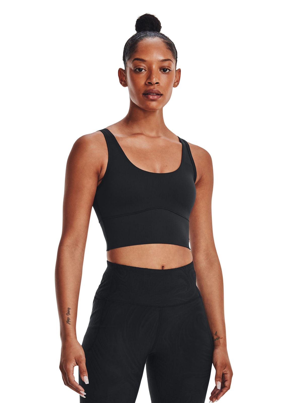 Polera sin mangas UA Meridian Fitted Crop para mujer