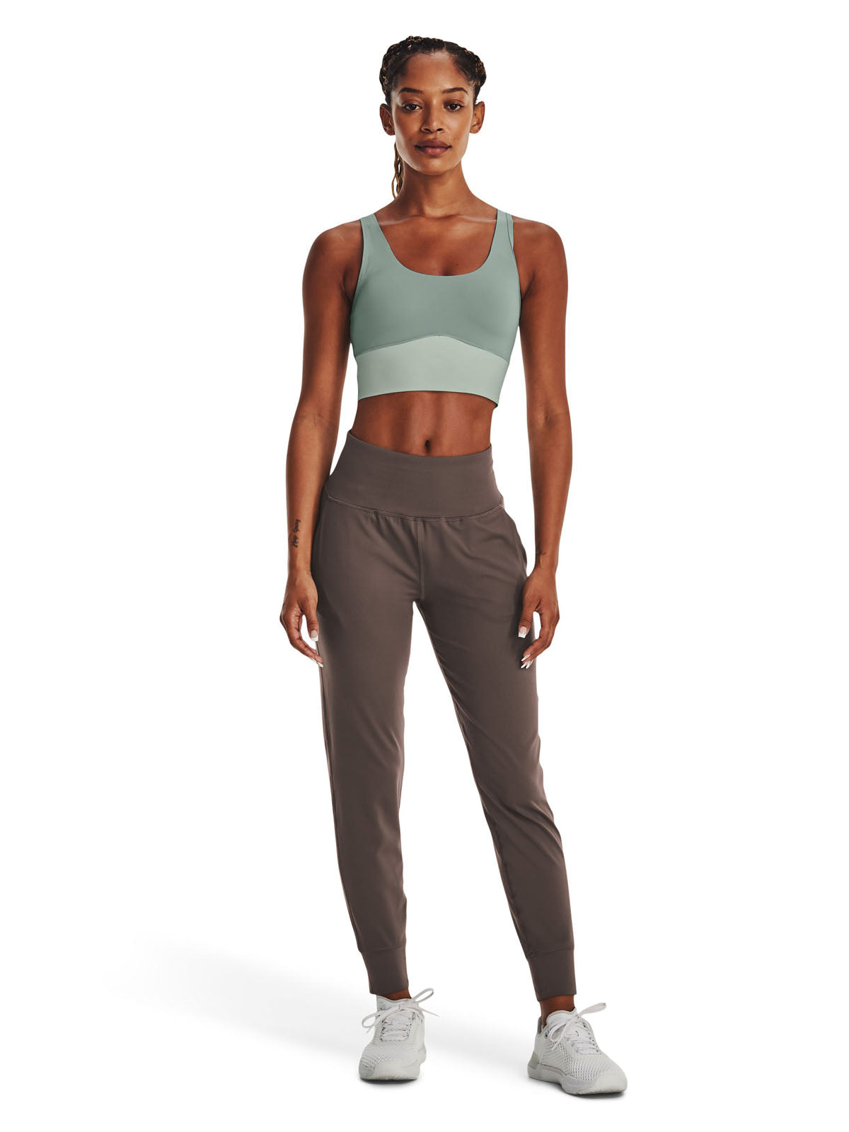 Polera sin mangas UA Meridian Fitted Crop para mujer