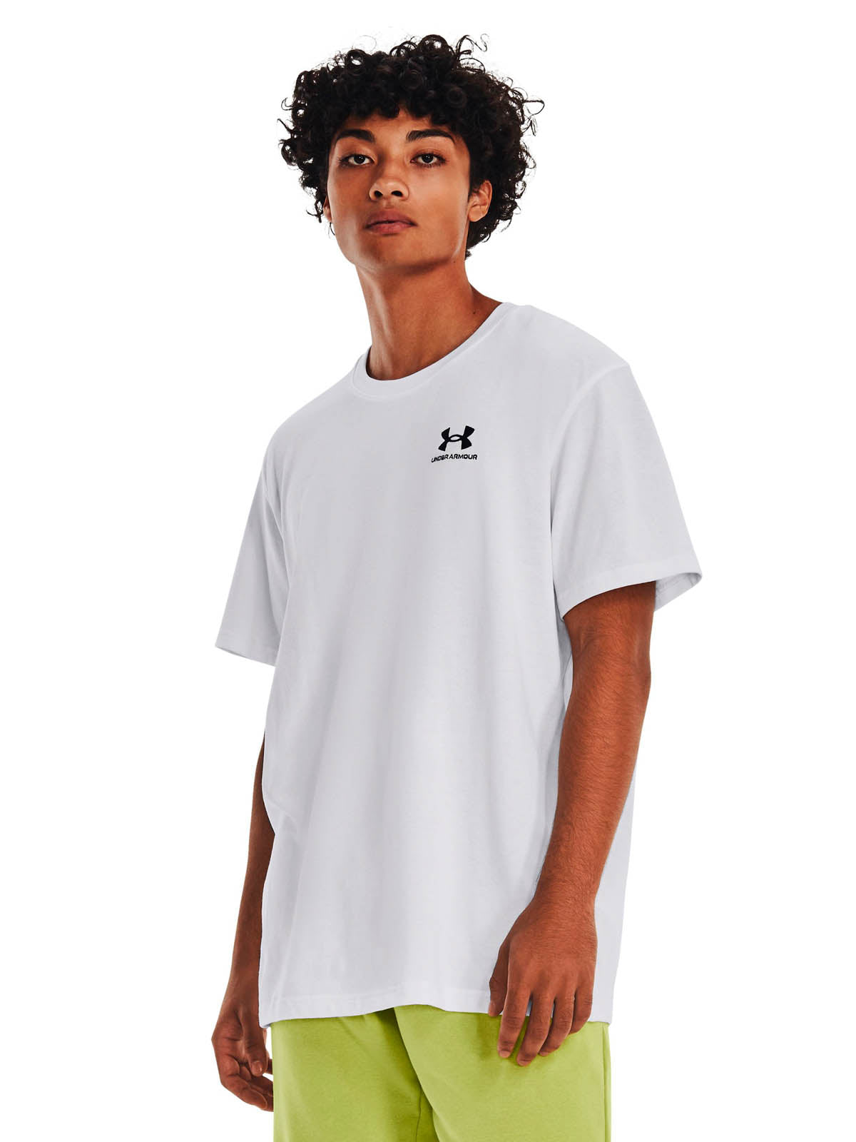Polera Lifestyle para Hombre Logo Embroidered Heavyweight Blanco Under Armour