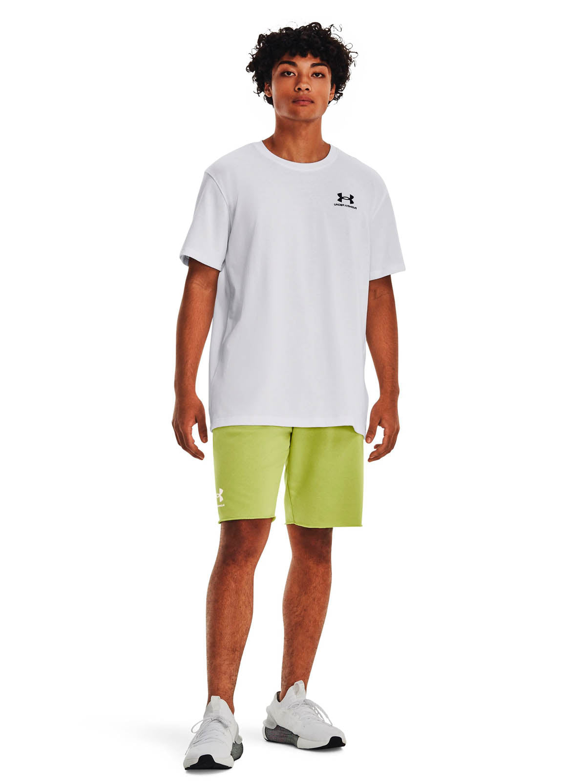 Polera Lifestyle para Hombre Logo Embroidered Heavyweight Blanco Under Armour