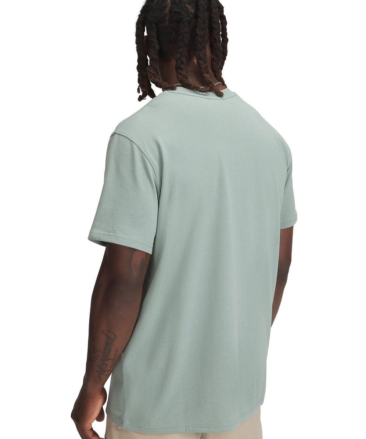 Polera manga corta Under Armour logo heavyweight verde para hombre
