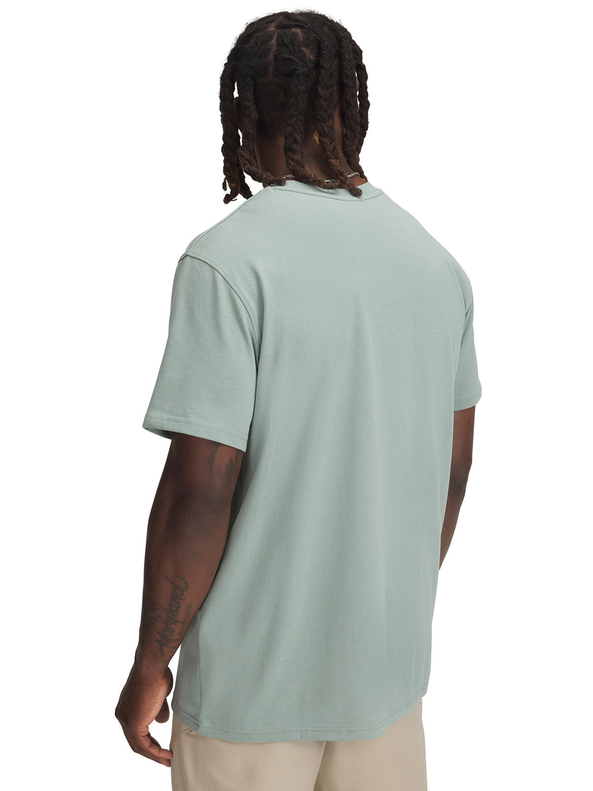 Polera manga corta Under Armour logo heavyweight verde para hombre