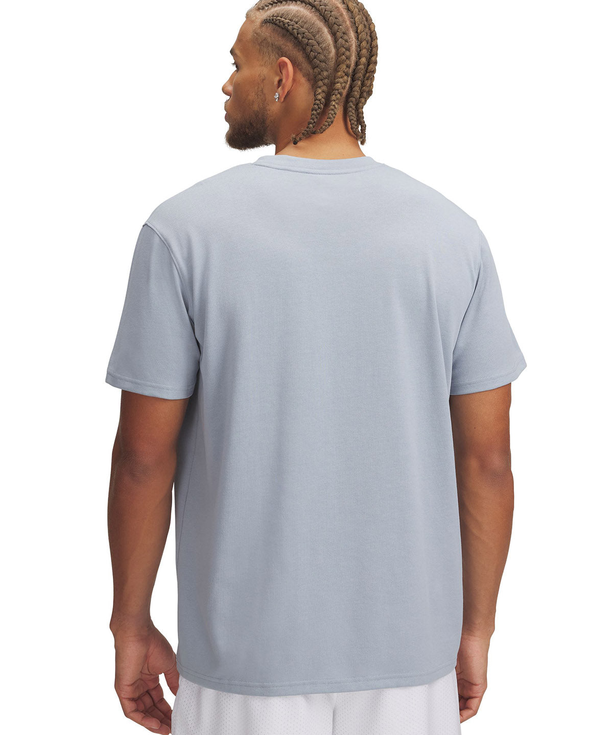 Polera manga corta Under Armour logo heavyweight azul para hombre