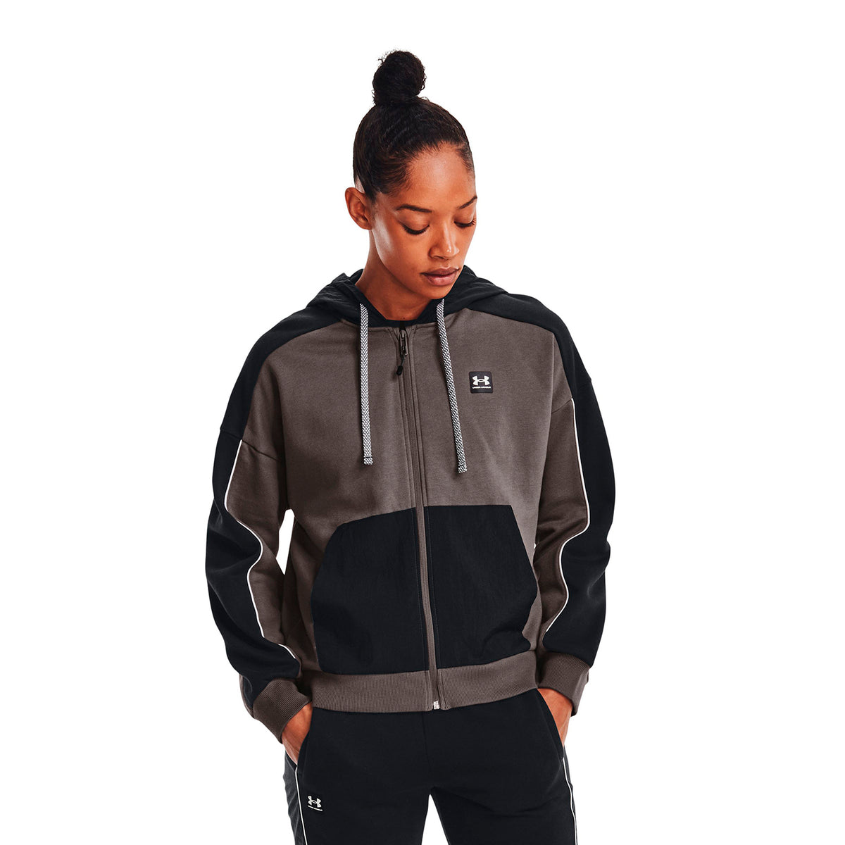 Polerón UA Rival Fleece Full ZIP para mujer