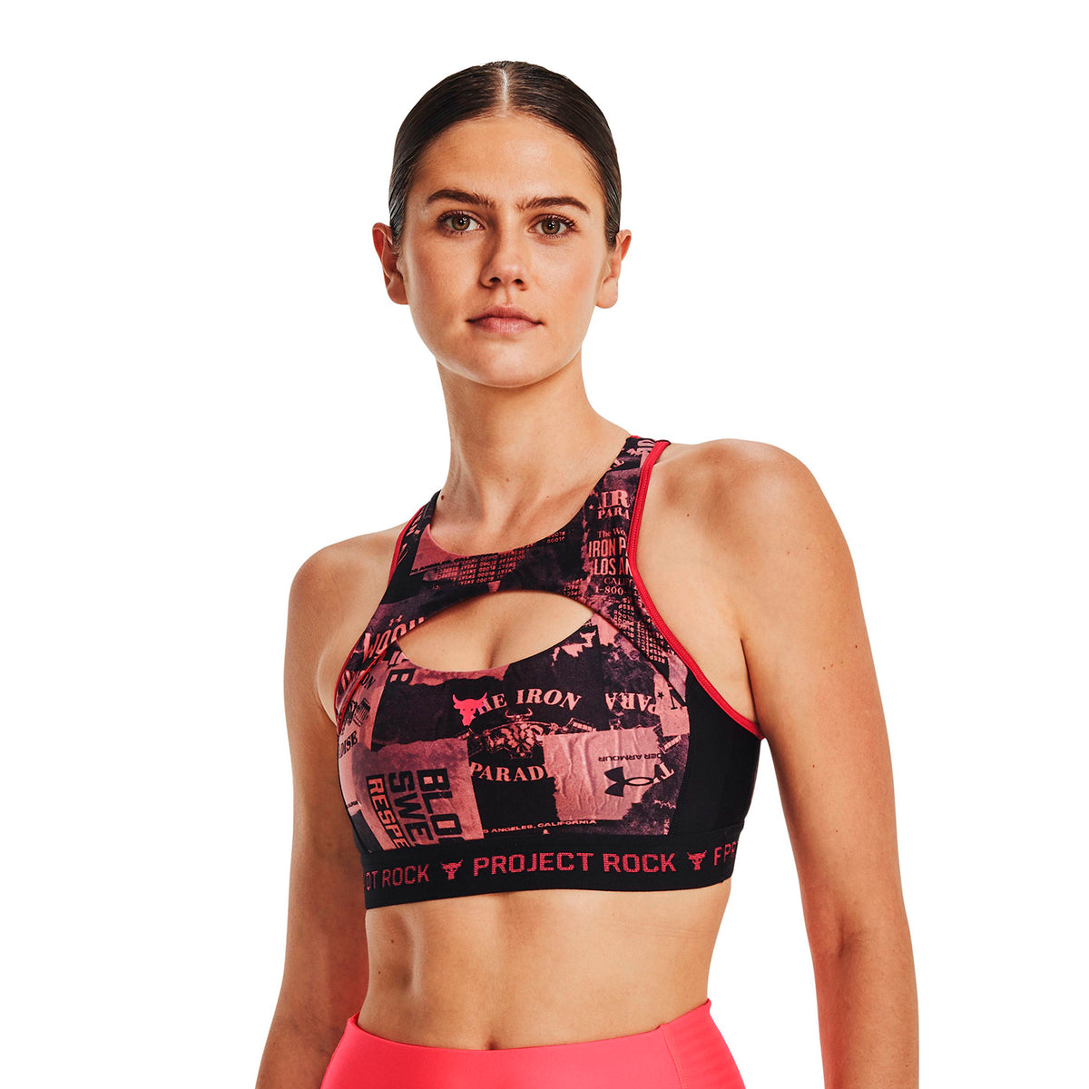 Sostén deportivo Project Rock Crossback Printed Nov para mujer