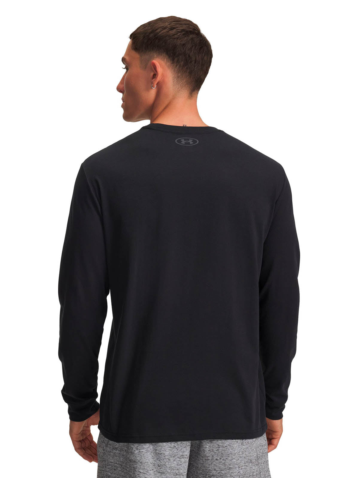 Polera manga larga de entrenamiento para hombre Project Rock Brahma Bull negra Under Armour