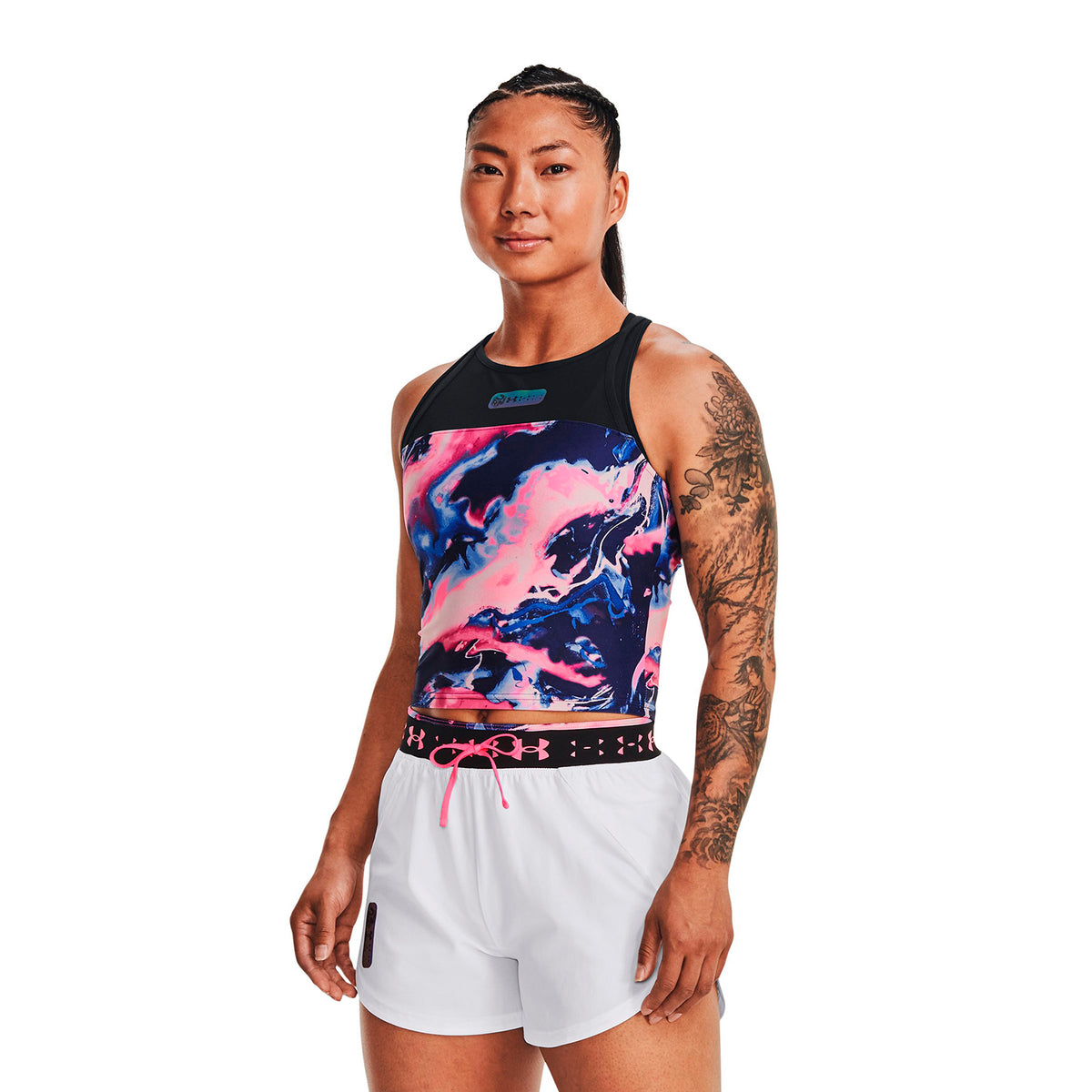 Polera sin mangas UA Run Anywhere CROP para mujer