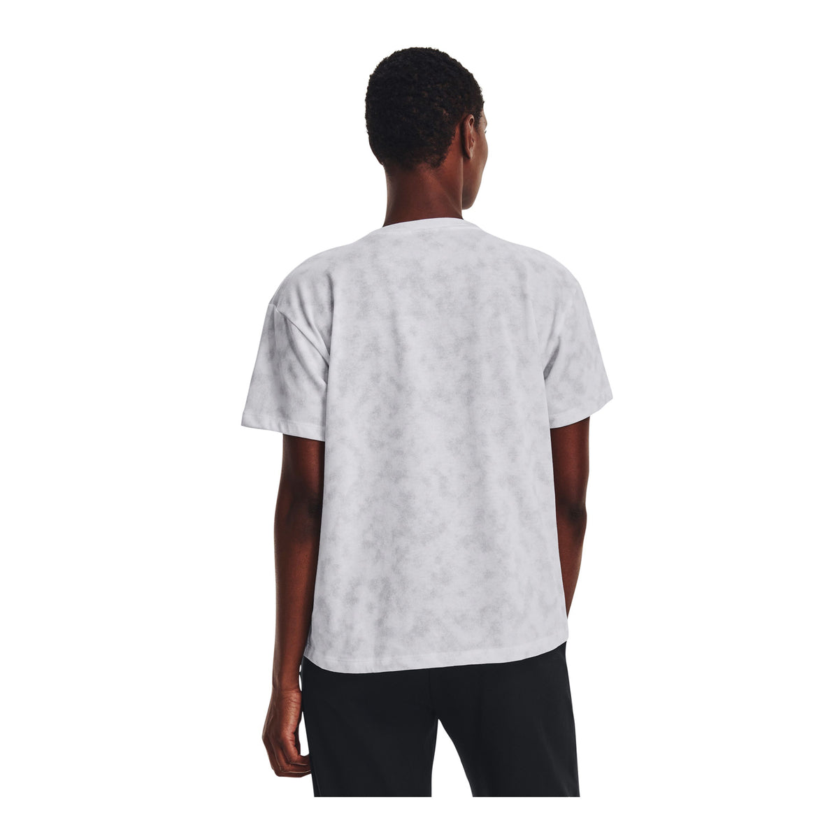 Polera manga corta UA Sporstyle Logo Aop Heavyweight para mujer