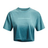 Polera manga corta UA Branded Dip Dye Crop para mujer
